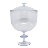 Taça Americana Acrílico Transparente Com Tampa - 1,250l
