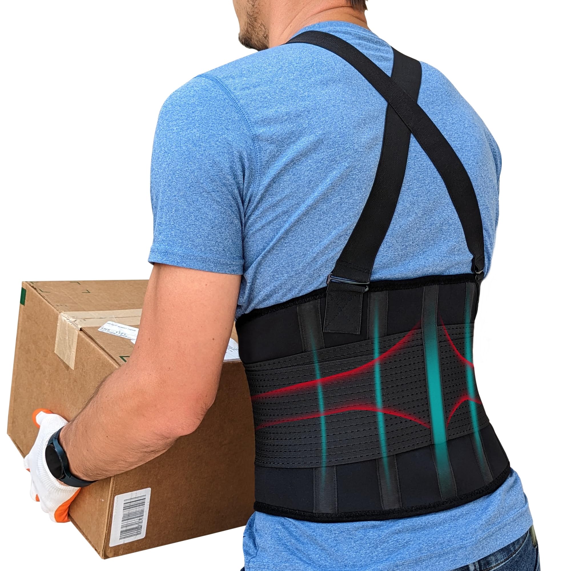 Back Brace Neohealth Com Suspensórios Para Homens E Mulheres Xxl
