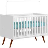 Berço Infantil Mini Cama Mdp/mdf Magia Branco Acetinado