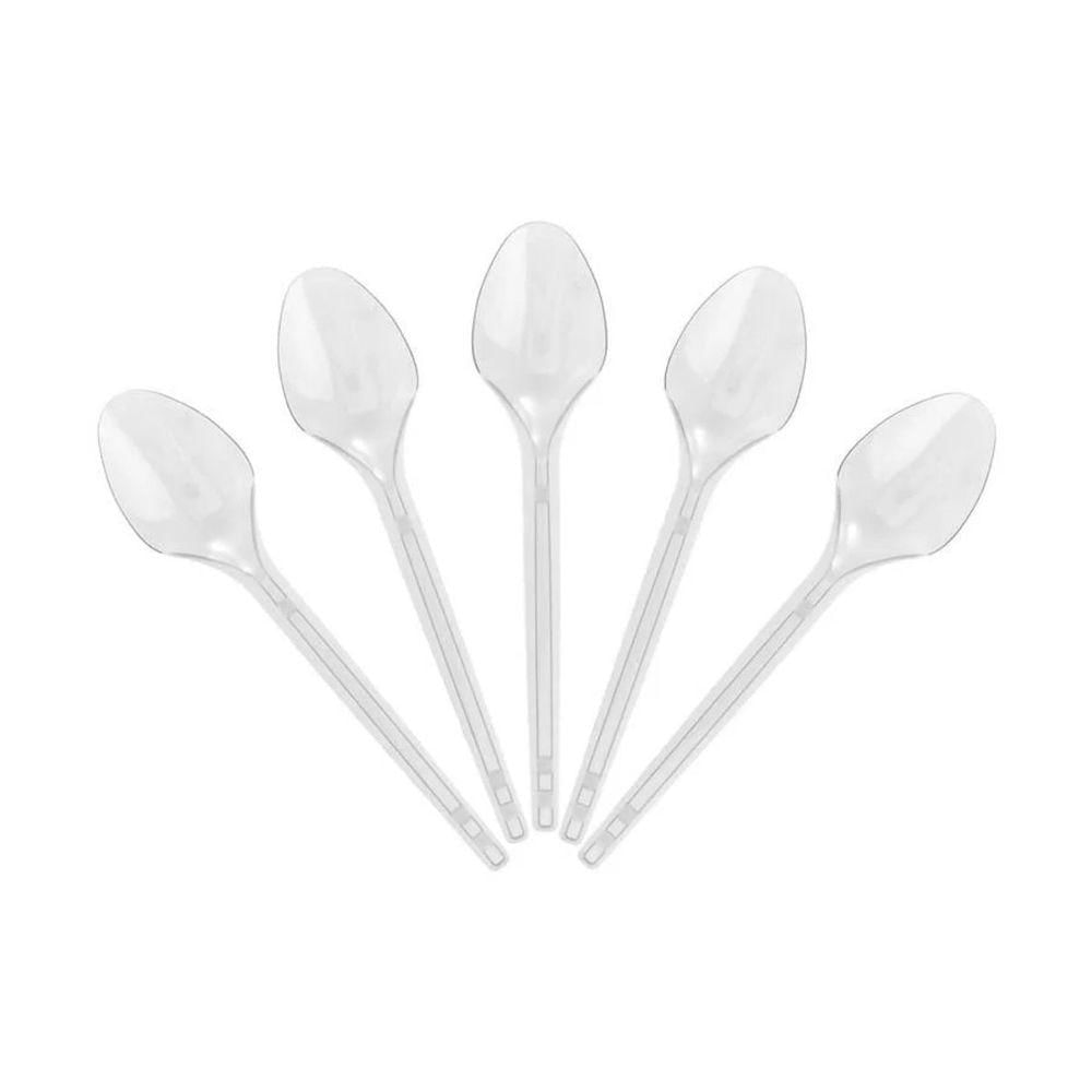 Mini Colher Cristal Transparente - 100 Unidades