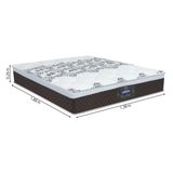 Cama Box Casal Baú Colchão Molas Ensacadas com Euro IN New York Marrom / Branco 138x188x67cm