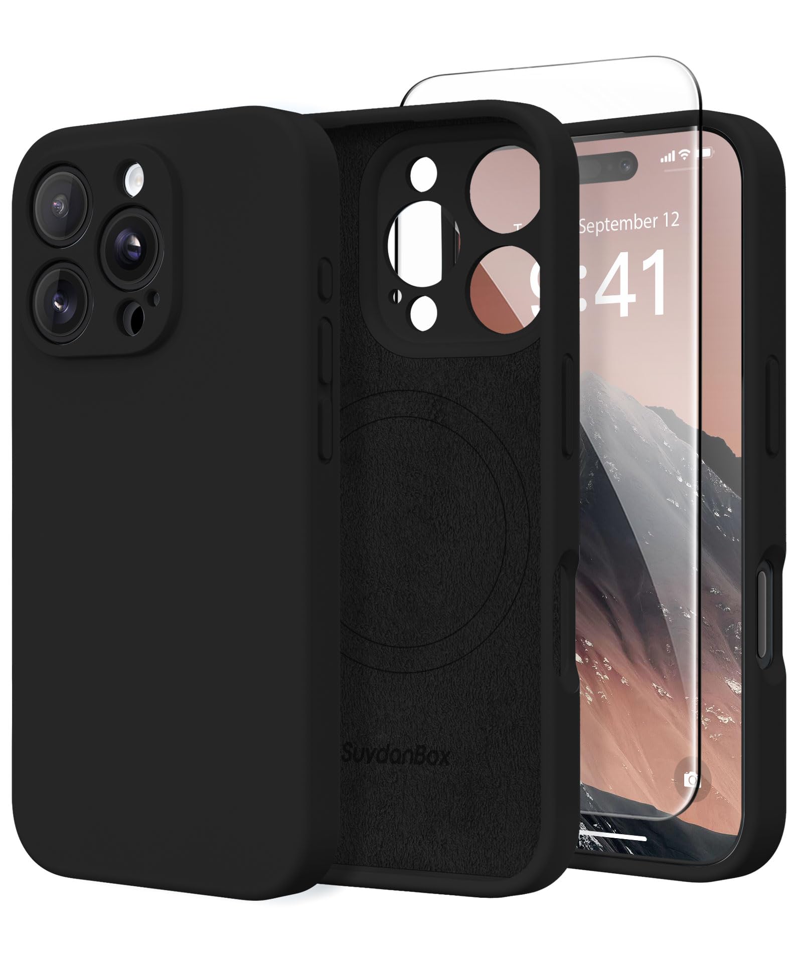 Capa De Telefone Suydanbox Magnetic Para Iphone 16 Pro 6.3 Preta