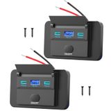 Tomada Usb Para Carro Hapytrip 12v Usb C 30w E Qc 18w, Pacote Com 2
