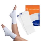 Meias De Compressão Nanosocks Para Mulheres E Homens (1 Par) Brancas