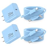 Carregador Matsusho Iphone 16 15 20 W Usb C, Pacote Com 2 Unidades Com Cabo De 10 Pés