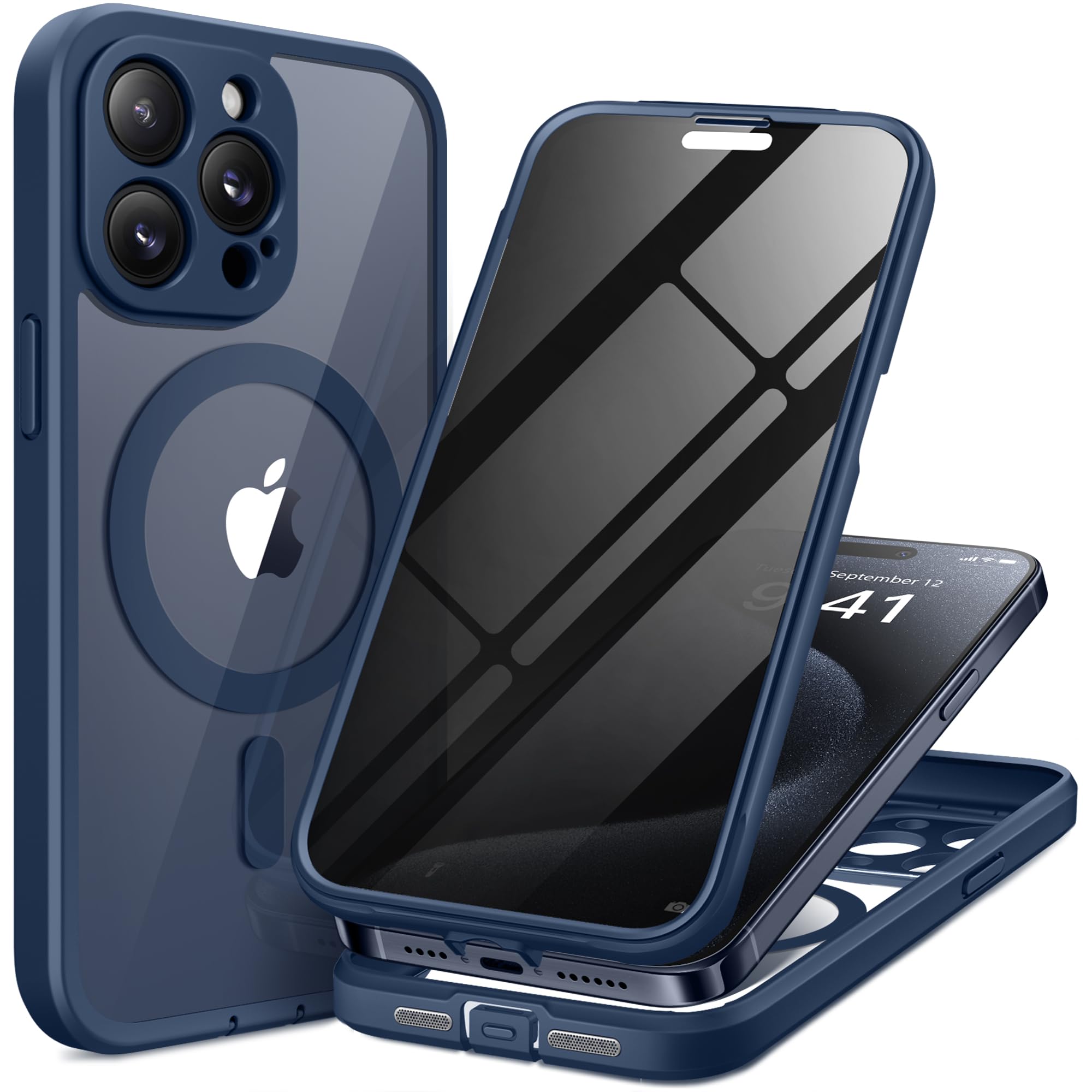 Capa De Telefone Tieszen Magnetic Para Iphone 15 Pro Max Com Privacidade
