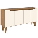 Balcao Buffet 4 Portas 150 Cm Quartzo Off White Nature Henn