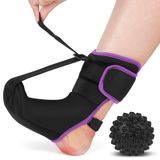 Meia Night Splint Para Fascite Plantar Vooolo, Roxa Média