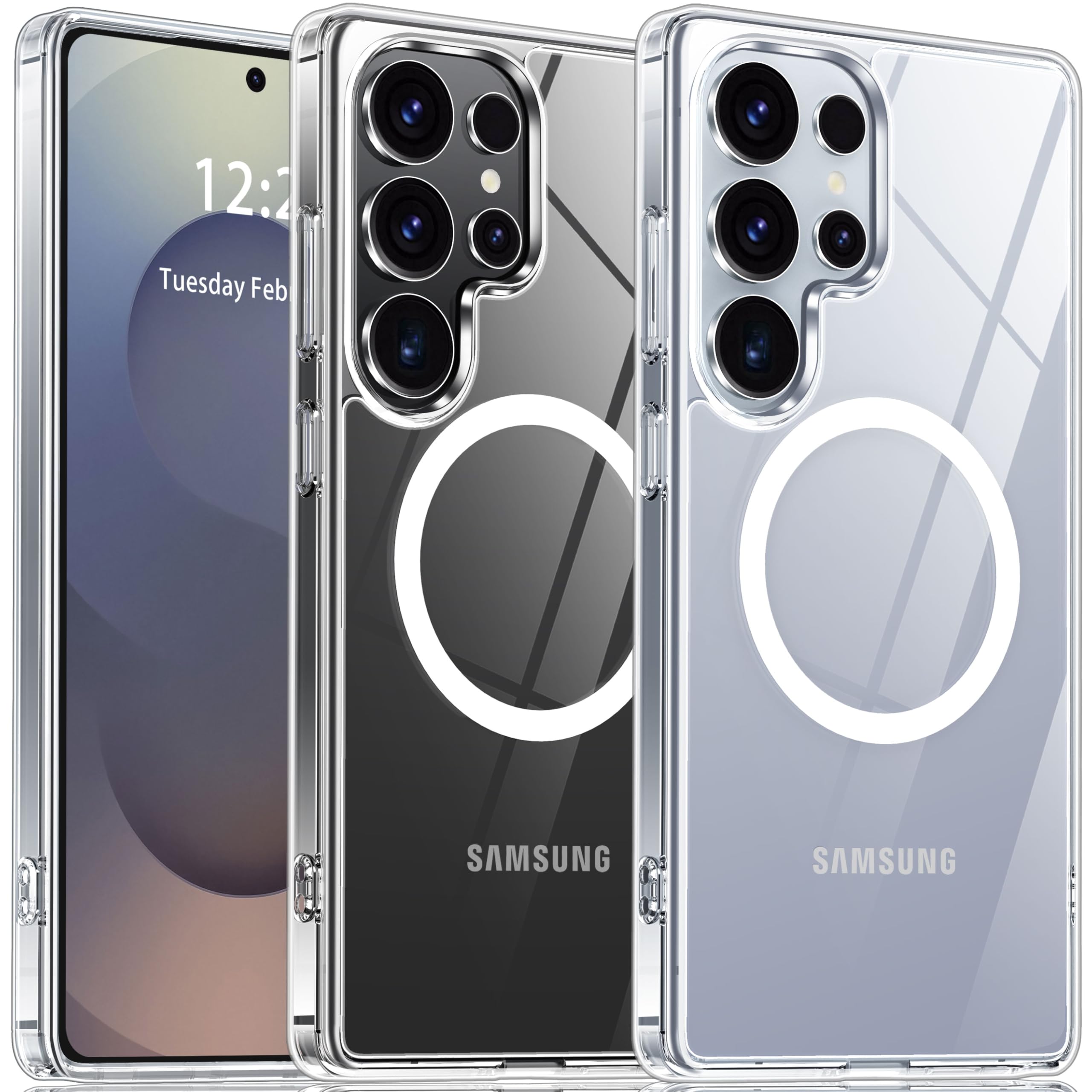 Capa De Telefone Oterkin Magnetic Clear Para Samsung Galaxy S25 Ultra