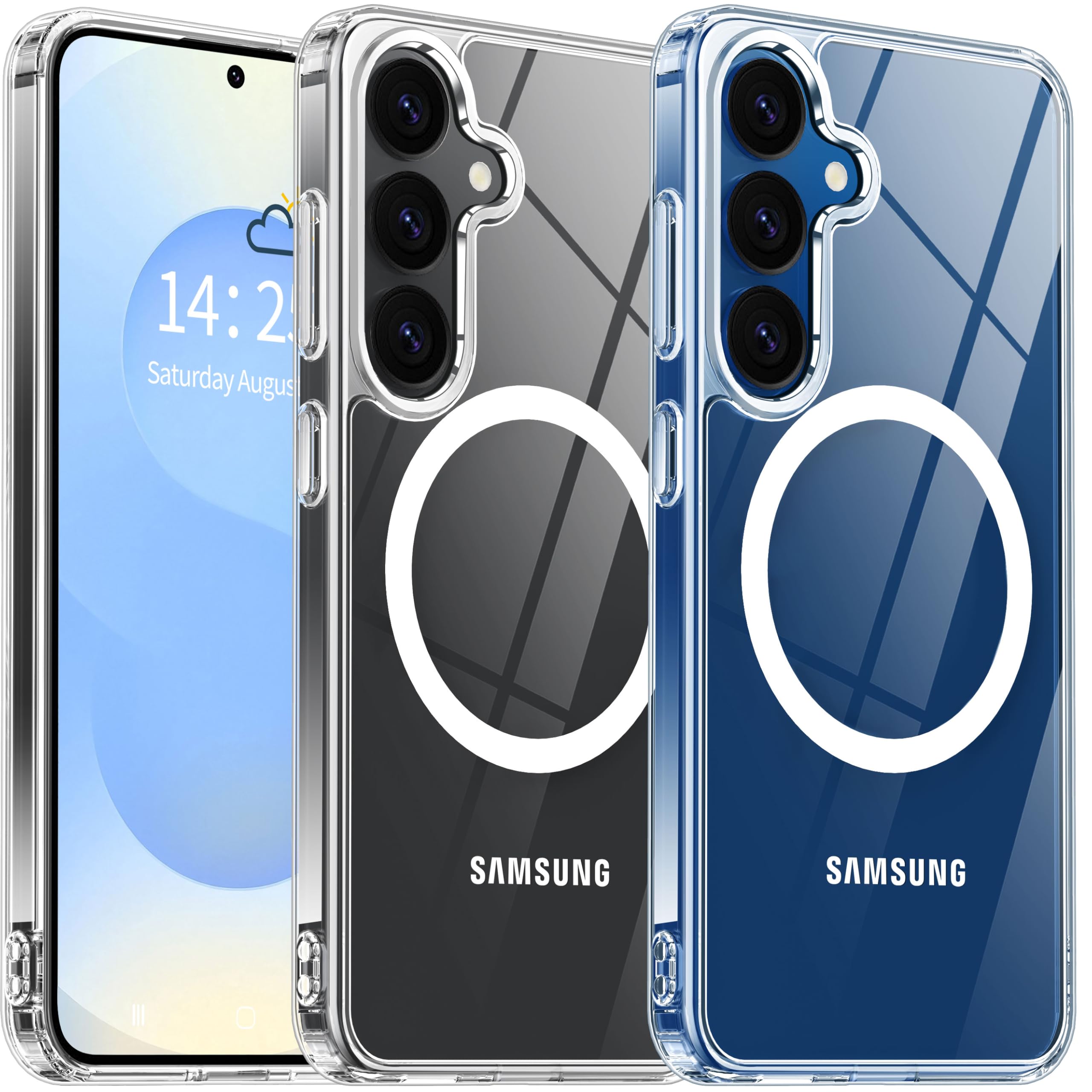 Capa De Telefone Oterkin Magnetic Clear Para Samsung Galaxy S25 Plus