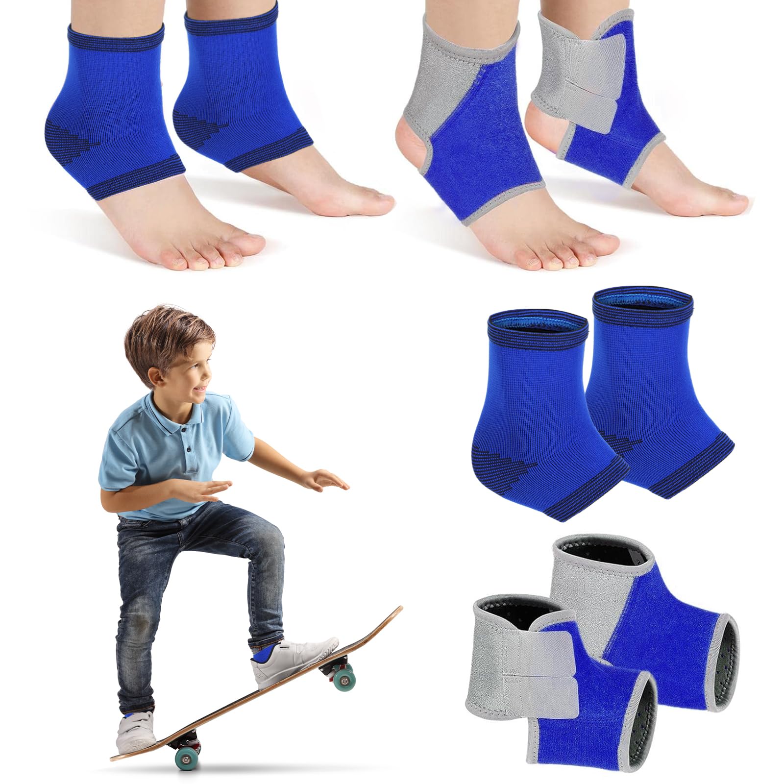 Conjunto De Tornozeleiras Tarpop Kids Foot Support Blue (2 Pares)