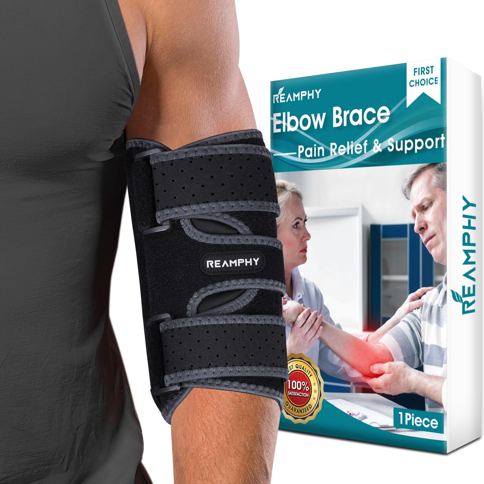 Elbow Brace Reamphy, Suporte Confortável Para Dormir À Noite
