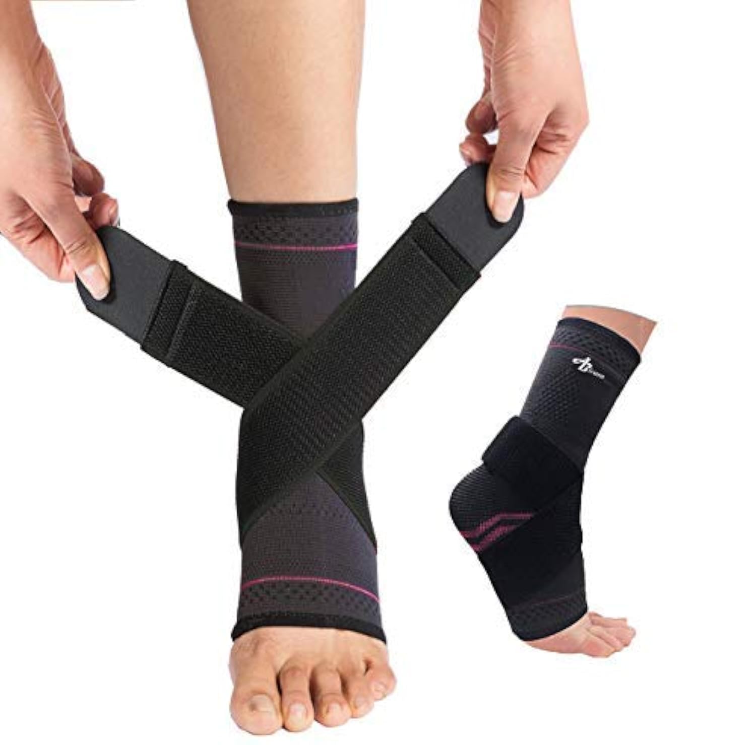 Envoltório De Compressão Abiram Foot Sleeve Com Suporte De Tornozelo (par)