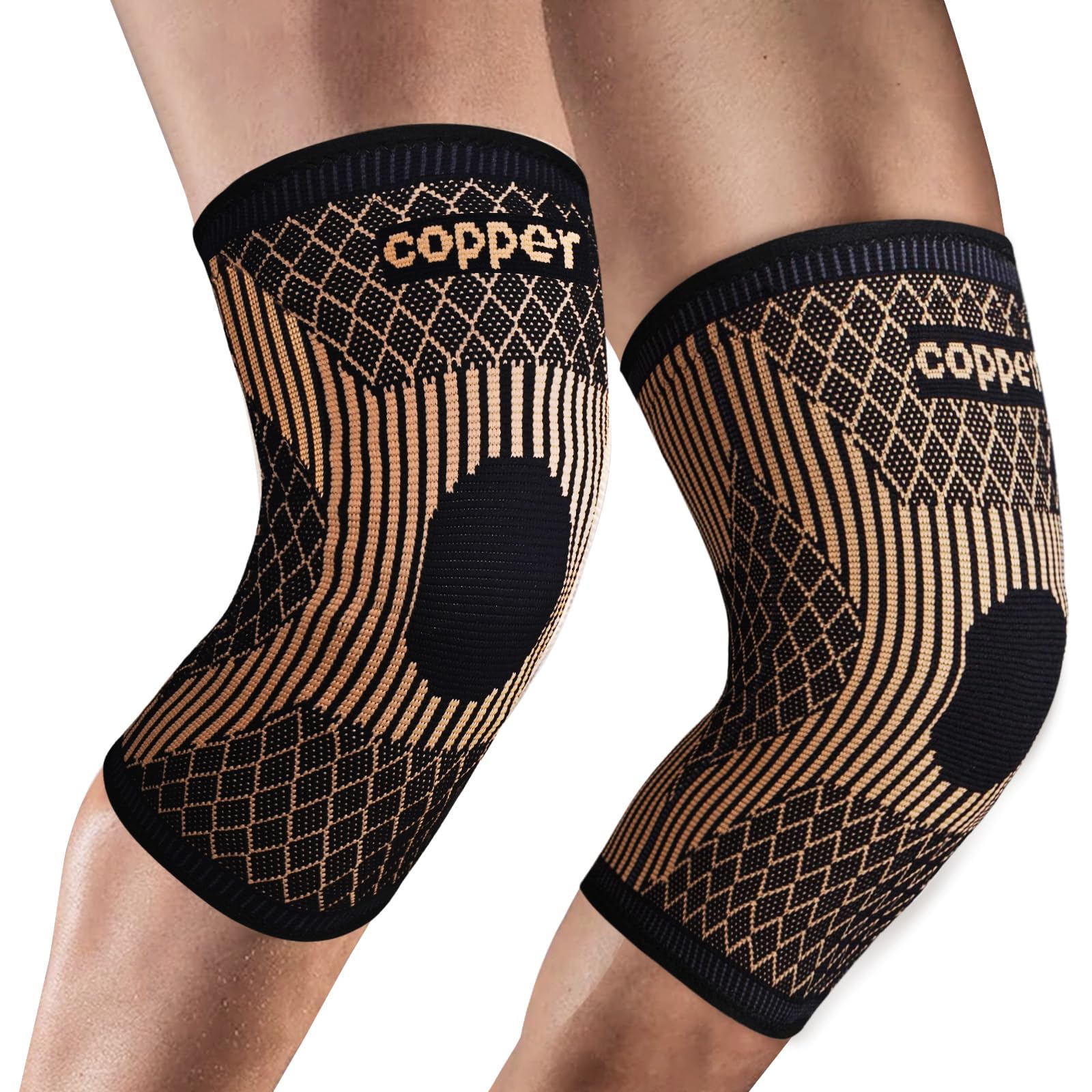 Joelheiras Shengyade Copper Compression Para Mulheres E Homens