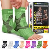 Meias De Compressão Blitzu Foot Ankle Brace Green S-m