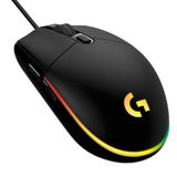 Mouse Gamer Logitech G203 LIGHTSYNC RGB Efeito de Ondas de Cores 6 Botões Programáveis e Até 8.000 DPI Preto
