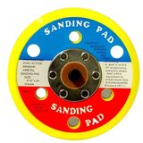 Prato Suporte 125mm 5" Com Furos Lixadeira Roto Orbital Amarelo