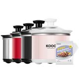 Panela De Cerâmica Pequena Kooc De 0,65 L Para Fogão Lento Em Aço Inoxidável Rosa