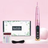 Furadeira De Unhas Elétrica Lavinda 35000 Rpm Com 6 Bits E 6 Faixas Rosa
