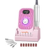 Furadeira De Unhas Captaflow 40000 Rpm Com Brocas E Base Recarregável