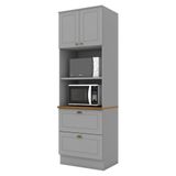 Torre Quente 2 Portas 2 Gav 72cm C351 Americana Cinza Nature Henn