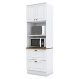 Torre Quente 2 Portas 2 Gav 72cm C351 Americana Branco Nature Henn