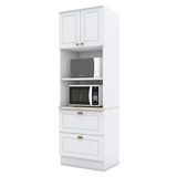 Torre Quente 2 Portas 2 Gav 72 Cm C351 Americana Branco Calcare Henn
