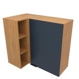 Armário Aéreo De Canto Bartira Cristal Com 1 Porta, 2 Prateleiras, 2 Nichos E 101,8cm De Largura