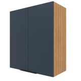 Armário Aéreo Bartira Cristal Com 2 Portas, 2 Prateleiras E 80cm De Largura