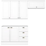 Cozinha Modulada 3p Balcao Sem Tampo 200 Cm Americana Branco Henn