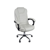 Cadeira De Escritório Presidente Reclinável Ergonômica - Branco