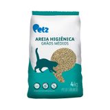 Areia Higiênica Petz Grãos Médios para Gatos - 4kg