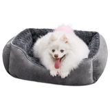 Cama De Cachorro Joejoy Retangular Cinza Para Cães Pequenos, Médios E Grandes