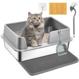 Caixa Sanitária Cat Papettly Em Aço Inoxidável Com Ferramentas De Limpeza