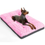 Cama De Cachorro Pocblue Deluxe Lavável Para Cães Grandes De Até 32 Kg Rosa