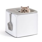 Caixa De Areia Para Gatos Iris Usa Premium Top Entry Branca/cinza