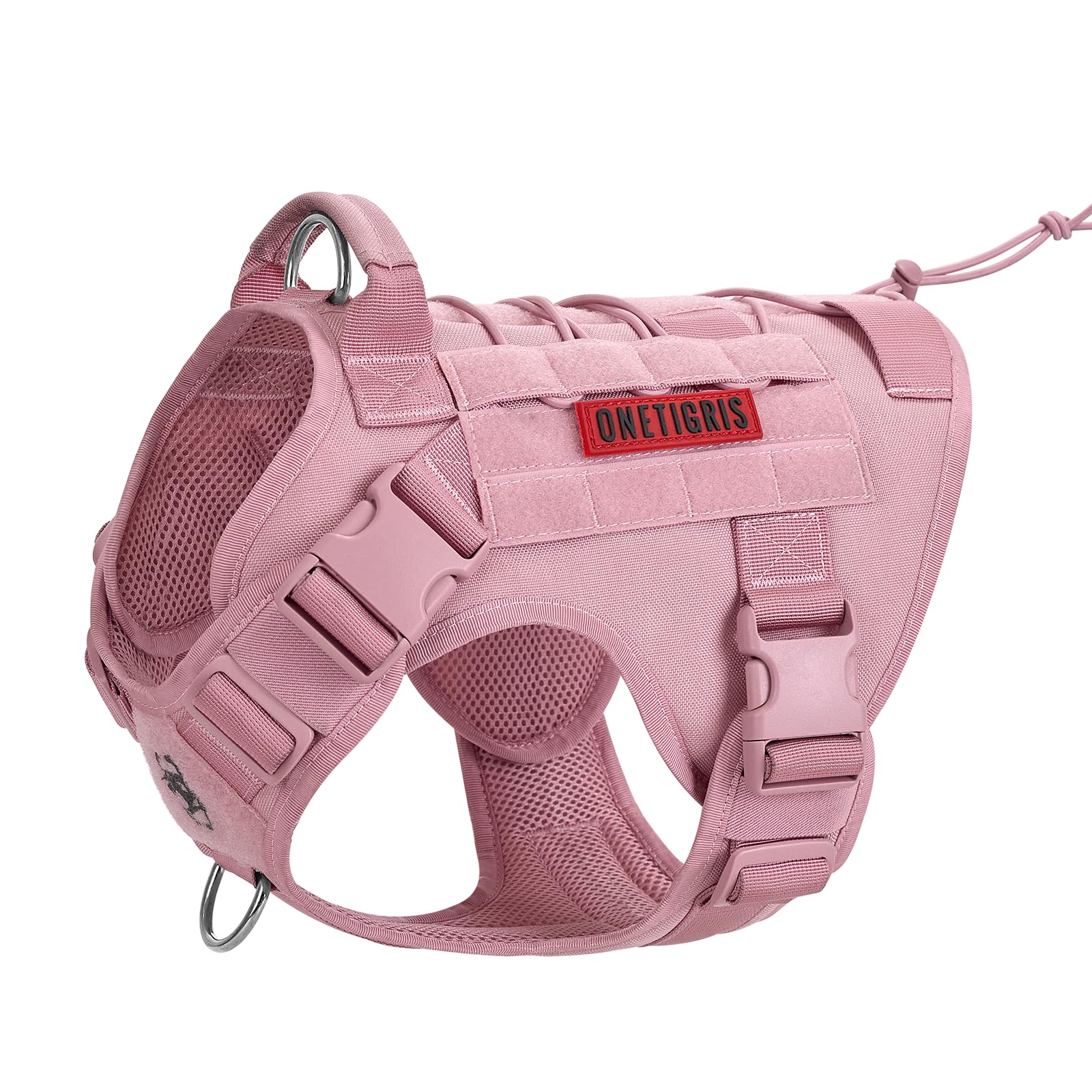 Colete De Arnês Para Cães Onetigris Tactical No-pull Pink Para Cães