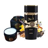 Perfume Asad Preto Masculino 100ml Parfum Com Hidratante Asad: O Toque Perfeito Para Sua Pele