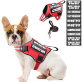 Conjunto De Colete E Coleira Para Cães De Serviço Moogrou Vermelho Tamanho S