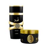 Perfume Lattafa Masculino Asad Preto 100ml Edp + Creme Corporal Asad: Uma Fragância Sofisticada E Distinta