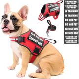 Conjunto De Colete E Coleira Para Cães De Serviço Moogrou Vermelho Tamanho M