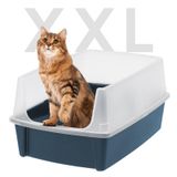 Caixa De Areia Para Gatos Iris Usa Gg Open Top 30 Lx20 Wx14h Navy