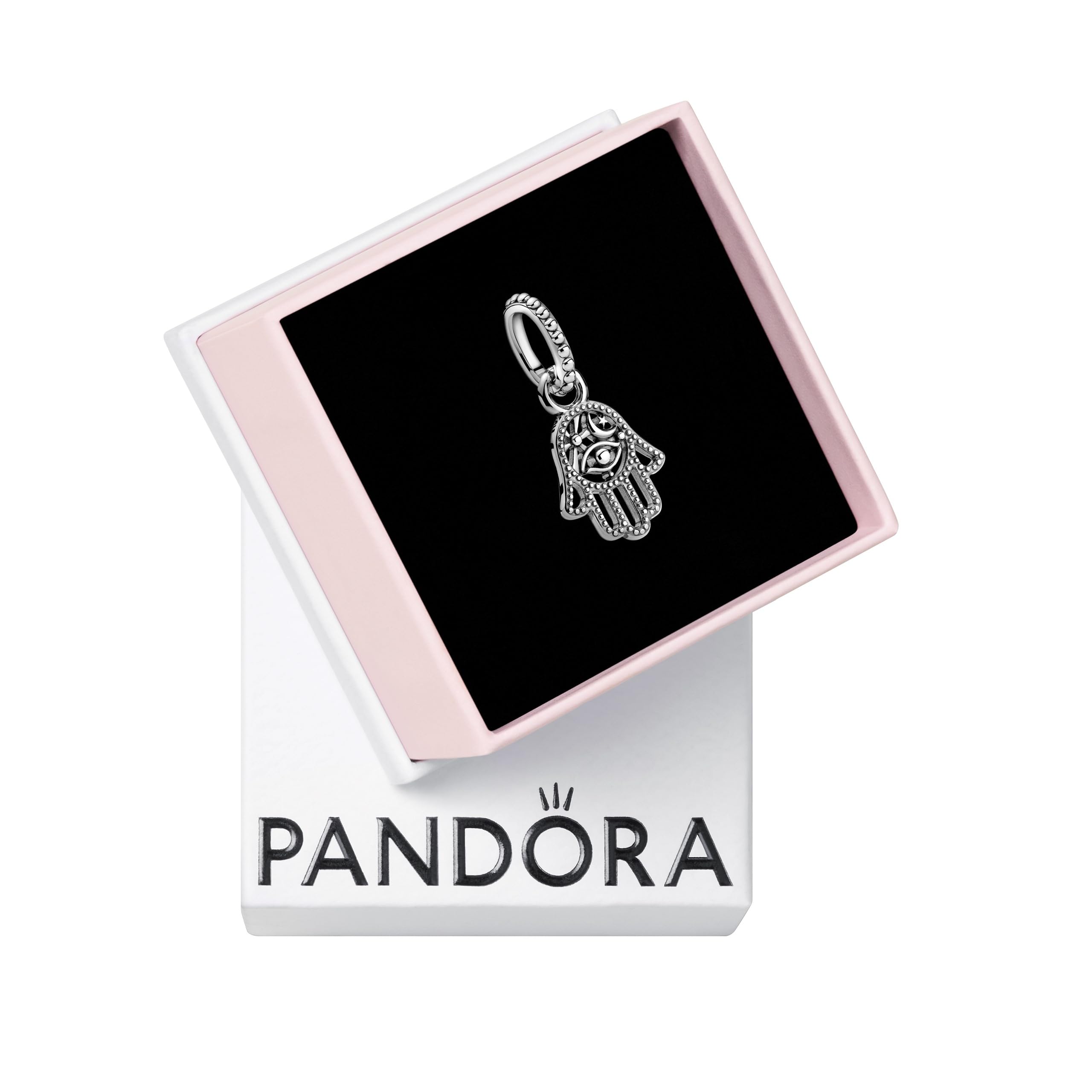 Charm Pandora Protective Hamsa Hand Dangle Em Prata Esterlina