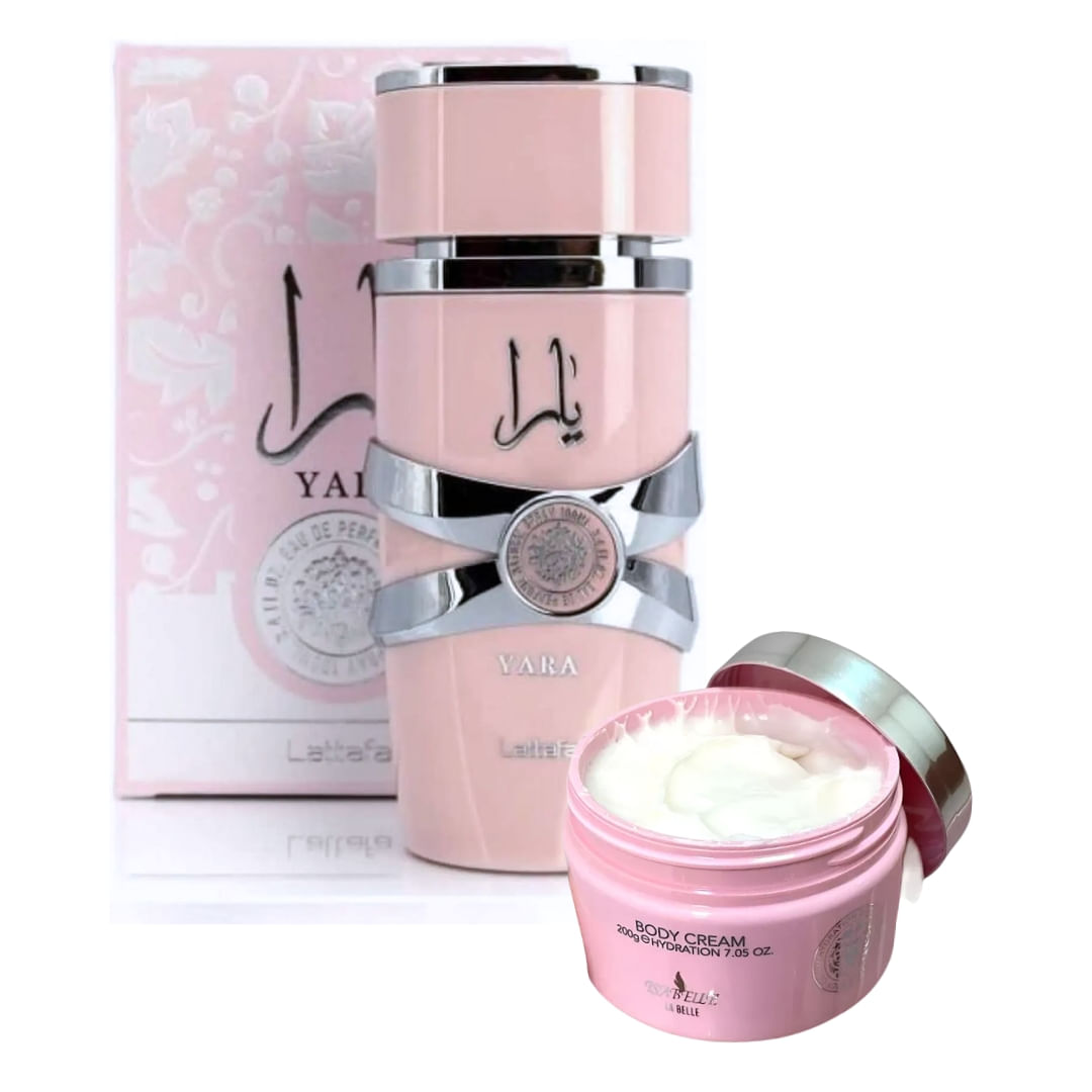 Kit Perfume Yara Rosa 100ml Parfum Com Hidratante Yara Isabele La Belle ...