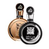 Perfume Masculino Lattafa Fakhar Black 100ml + Perfume Lattafa Gold Extrait 100ml Eau De Parfum