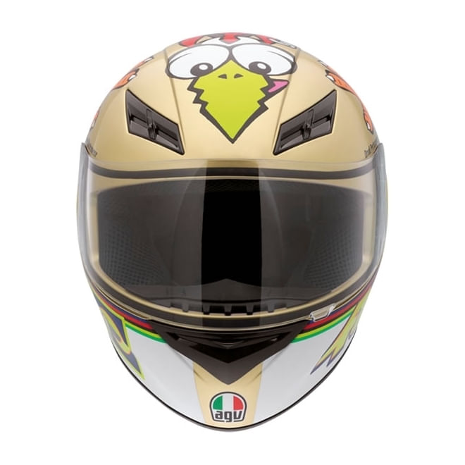 agv chicken k3 Gallina Vecchia Casco Rossi Gallina Capacete AGV (Valentino Rossi) Grid Motors The AGV K3 Birdy 2.0 Full Face Helmet ensures maximum safety AGV K3 Birdy 2.0 Helmet