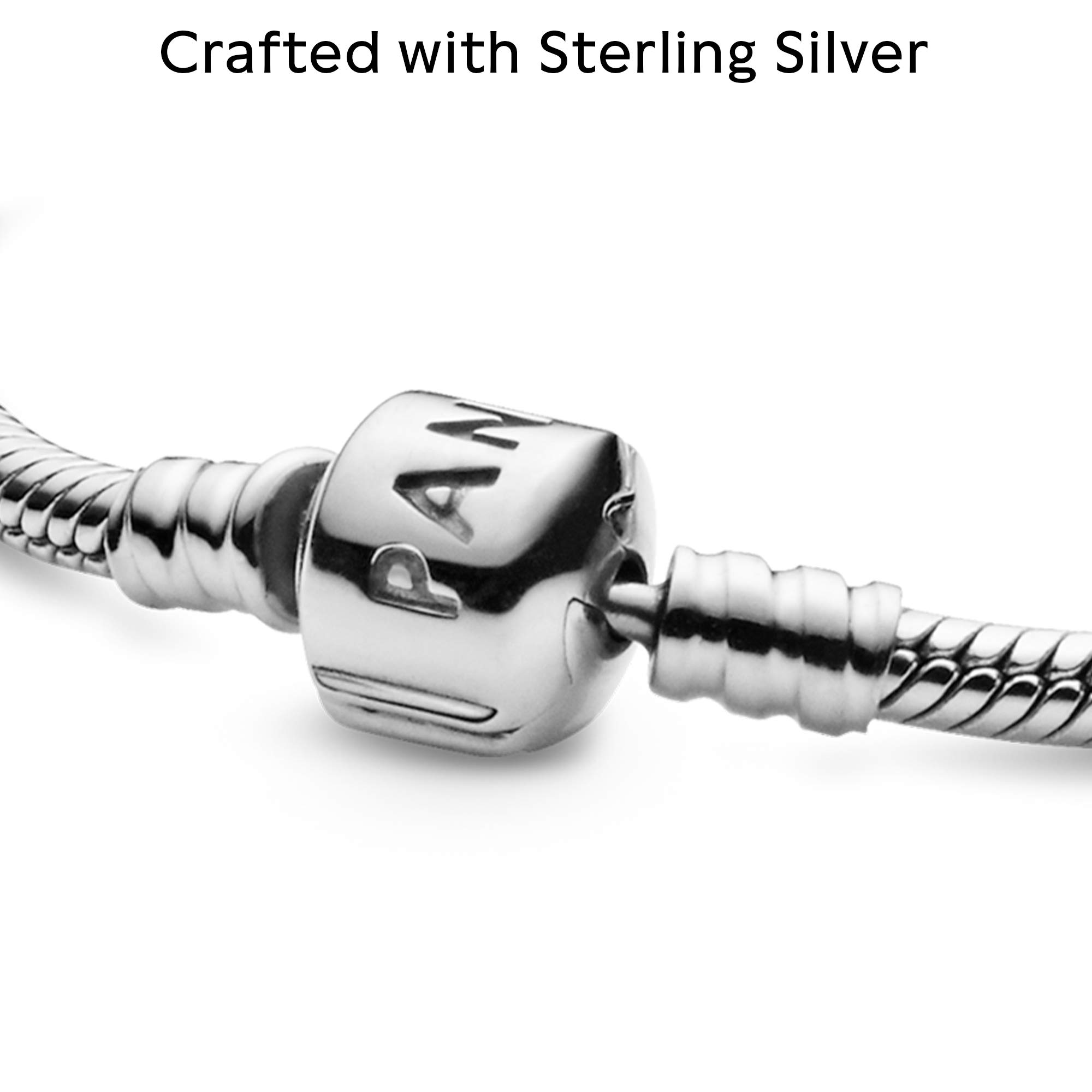 Pulseira Pandora Moments Barrel Clasp Snake Chain Silver - Carrefour