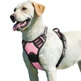 Colete De Serviço Eagloo No Pull Para Cães, Rosa Reflexivo, L