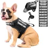 Conjunto De Colete E Coleira Para Cães De Serviço Moogrou Black M