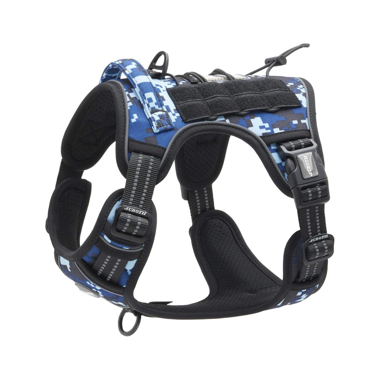 Arnês De Treinamento Para Cães Auroth Tactical No Pull Reflective Blue